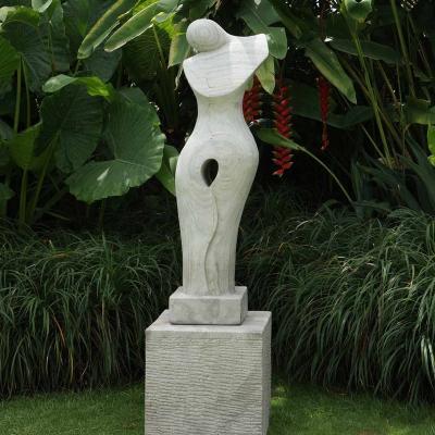 China Modern Abstract Female Statue Garden Art And Crafts Nude Woman Stone Marble Sculpture for sale