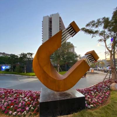 China China Art Decoration Garden Large Abstract Art Stainless Steel Corten Steel Outdoor Sculpture For Sale for sale