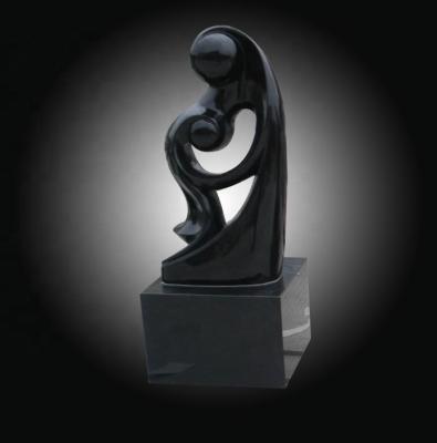 China Factory Outlet Stone Sculpture in Modern Abstract Black for sale