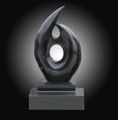 China New Europe Design Black Abstract Garden Scenic Sculpture In Stone Modern Innovative Modern Sculpture for sale