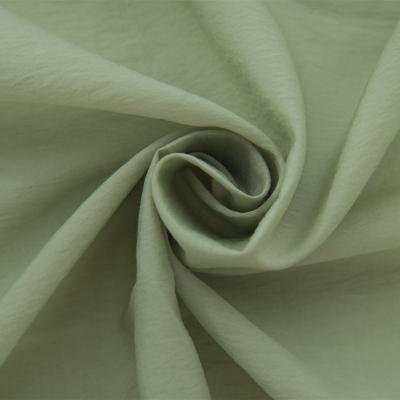 China Good Price Lyocell Nylon Sustainable Crepe Light Green Crepe Silk Fabric For Garments for sale