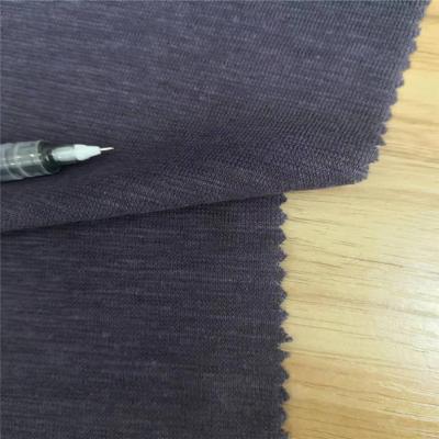 China Organic Natural Cotton 170gsm Hemp Roving Jersey Fabric That Used For Garment Dye Enzyme Washing T-shirts for sale