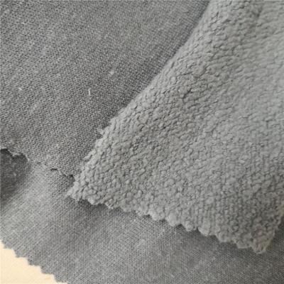 China Antistatic Cotton 100 Loopback Terry Jersey Plain Dyed Knit Fabric for sale