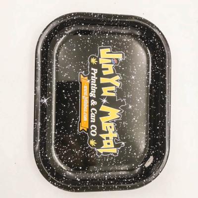 China 2021 Eco-friendly Newest Hot Sale Custom Tin Rolling Tray Tobacco Metal Rolling Tray For Smoking for sale