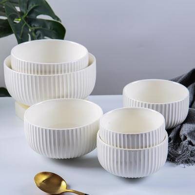 China Sustainable Supply Chinese White Ceramic Bowl Modern Factory Porcelain Bowl for sale