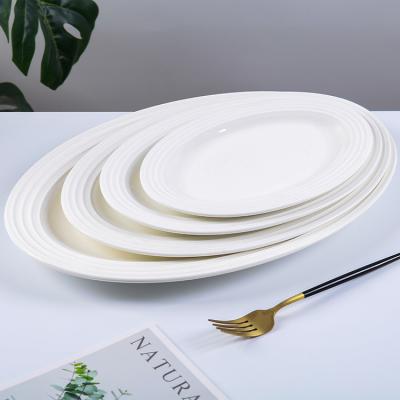 China Sustainable Cheap White Ceramic Dinner Plates Porcelain Dishes Set Luxury for sale