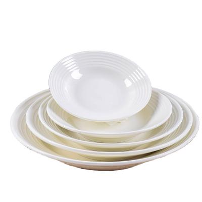 China Viable Wholesale Custom White Ceramic Dish Design Porcelain Soup Dish for sale