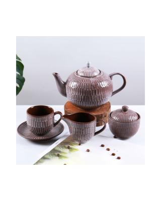 China Viable CANHUI Arabic Chinese Ceramic Coffee Cup And Teapot Sets Luxury Porcelain Tea Set With Pot for sale