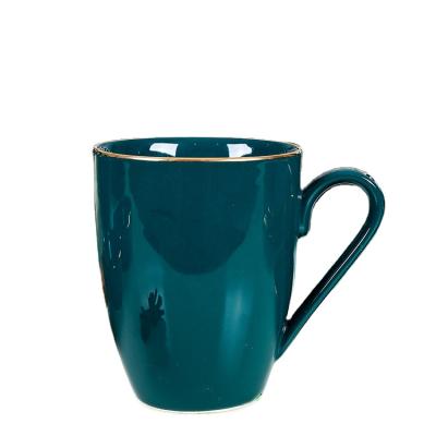 China Sustainable Wholesale Modern Color Enamel 250CC Porcelain Ceramic Coffee Mugs for sale