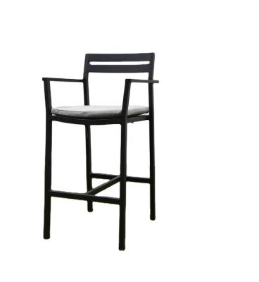 China Contemporary Outdoor Bar Furniture Aluminum Barstool With Arm for sale