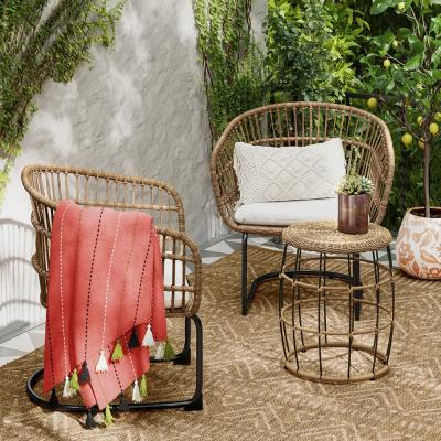 China UV Resistance Outdoor Backyard 3 Pcs Wicker Patio Chatting Furniture Set for sale