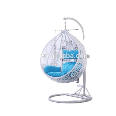 China UV-Resistant Egg Shaped Swing Rattan Hanging Chair With Stand for sale