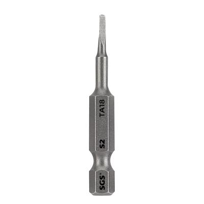 China SGS Source Factory 6.35mm Single Head Hardware S2 50mm Single Head Triangle Magnetic Sandblasting Industrial Screwdriver Bit for sale