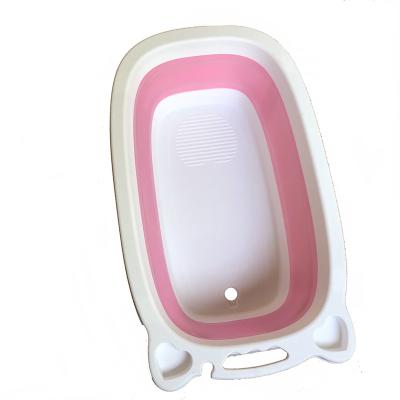 China Sustainable Collapsible Foldable Infant Baby Tub Anti-Slip Bathtub for sale