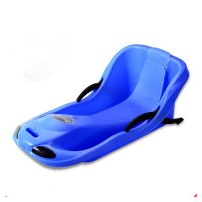 China Plastic HDPE Snow Sled With High Brake And Rope Backrest for sale