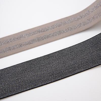 China Elastic Customize Stretch Webbing Ribbon Tape Jacquard Woven Polyester Nylon Webbing Elastic Storage Ribbon For Belt for sale