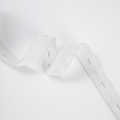 China Factory Supply Elastic Jitai Webbing Buttonhole Adjustable Knitted Elastic Band Strap for sale