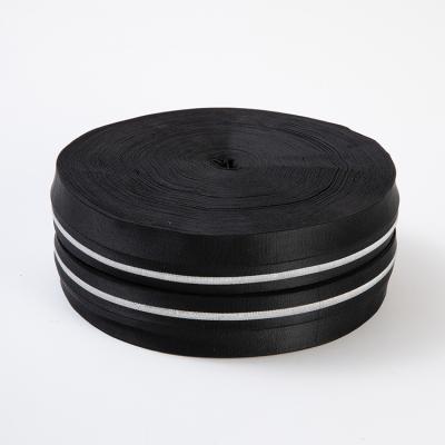 China Solid Color Viable Shiny Tape Fold Over Bias Binding Elastic Tape Band Edge Elastic Tape for sale