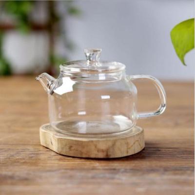 China High Viable Handmade Clear Borosilicate Teapot Heat Resistant Glass Pyrex Glass With Tea Set for sale