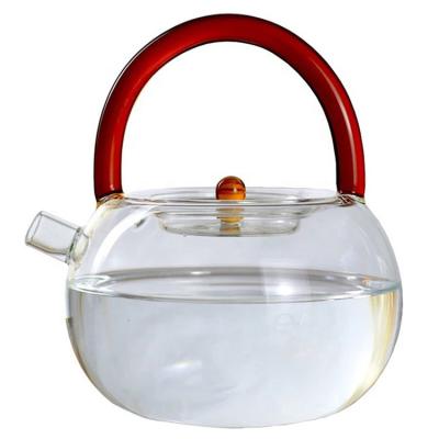 China 2022 Hot Sale Houseware Drinkware 780ml Borosilicate Glass Teapot Sustainable Borosilicate Glass Teapot for sale