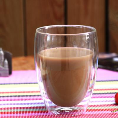 China Viable No Handle 250ml 350ml 450ml Double Wall Glass Mugs Clear Pyrex High Borosilicate Coffee Mugs for sale