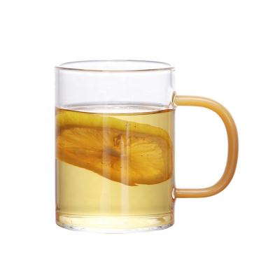 China Custom Viable Single Wall Coffee Mugs Logo Sublimation Glass Cup High Borosilicate Glass for sale