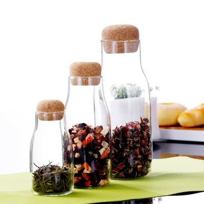 China Eco - Friendly Airtight Preservation Sealed Cover Containers Keep Glass Jar Candy Storage Glass Jar for sale