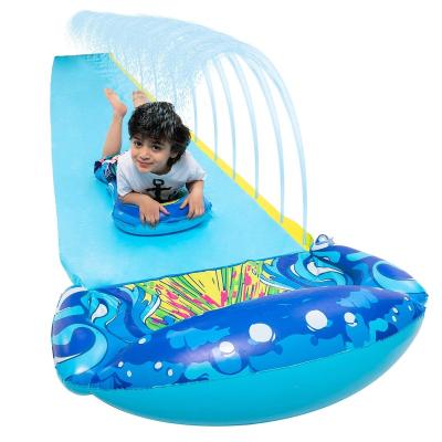 China 0.20/0.15mm PVC Phthalte Free 5.9m X 90.2cm Water Slide Summer Toy With 1 Body With Built-in Sprinkler For Backyard And Outdoor Water Toys for sale