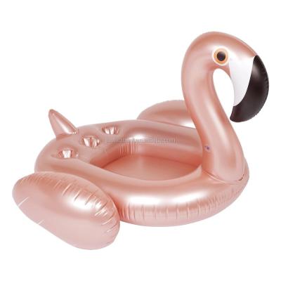 China Party Fashion Design Inflatable Coaster Flamingo Three Cup Holder For Water Drink for sale