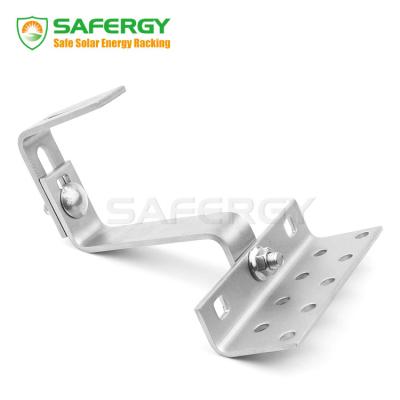 China SAFERGY Adjustable Double Solar Panel Mount Roof Hook Bracket System Structure Anchor SFG-TRH-WDA180 for sale