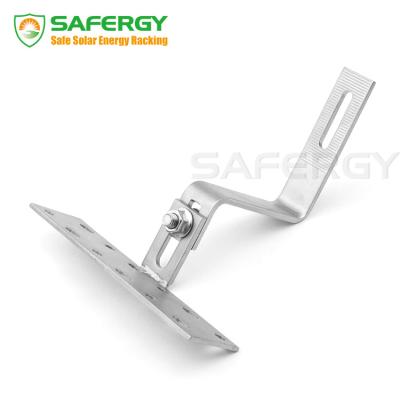 China SAFERGY Stainless Steel 304 Adjustable Solar Roof Hook For Solar Panel Mounting System SFG-TRH-AD90 for sale