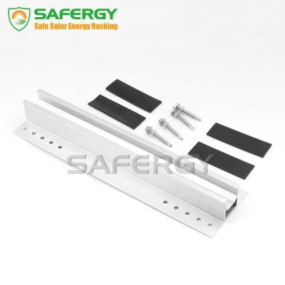 China Mini Solar Rail for Trackless Solar Panel Installation Brackets for Tin Roof Racking System with Screws and EPDM SFG-SPR-01 for sale