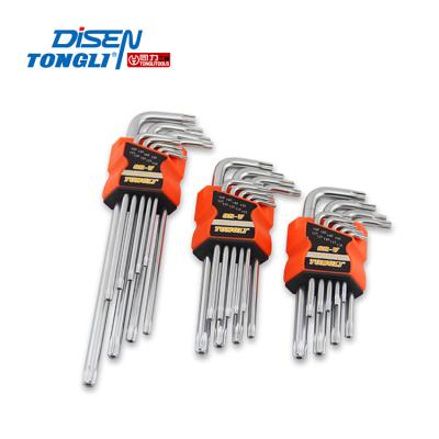 China Chrome Vanadium Steel Processing Custom L Shaped Hex Wrench Set Hex Key Hex Wrench for sale