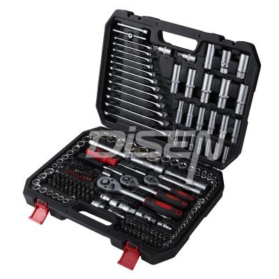 China 216PCS Heat Treatment Hand Tool Kit Wrench Set Professional Mechanic Tool Box Set for sale