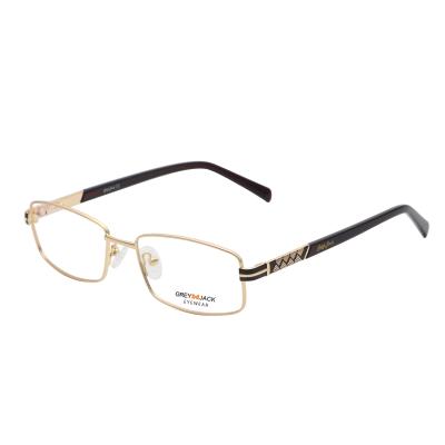 China Fashion Hot Sale Fashion High Quality Eyewear Metal Square WITH SPRING Eyeglasses Business Optical Spectacle Frames In Stock for sale