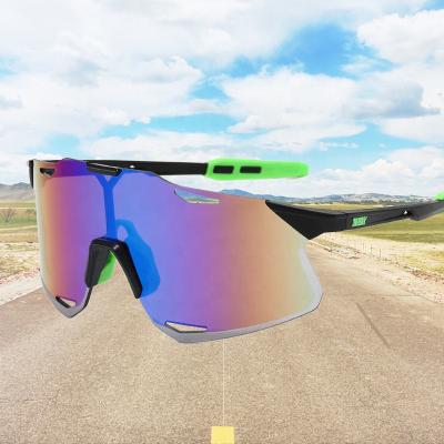 China Outdoor Mount Recycling Sunglasses Rimless One-Piece Lens Oversized Sports Sunglasses New Arrivals Sports Sunglasses for Men and Women for sale