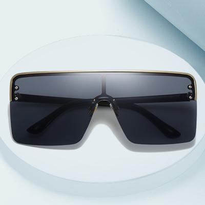 China Fashion sunglasses 2021 oversized one-piece rectangular sunglasses women's shape shades wholesale for sale