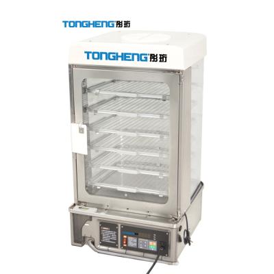 China Sustainable Breakfast Store 6 Layers Bread Showcase Roll Steam Heating Display for sale