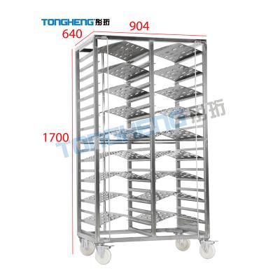 China Snack Factory Restaurant Stainless Steel Double Rows Oblique Steam Water Pan Trolley for sale