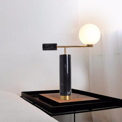 China Modern Nordic Creative Marble Pattern Bedroom Office Lobby Hotel Room Living Room Lamps Soft Light Soft Table Lamp for sale