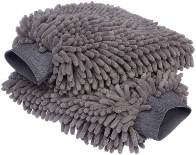 China 80%polyester chenille noodle microfiber polyester artificial wool car wash glove for sale