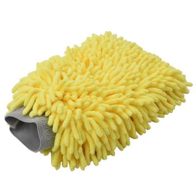 China Factory Supply Eco-Friendly Super Premium Double Sided Car Glove Microfiber Chenille Wash Cleaning Glove for sale