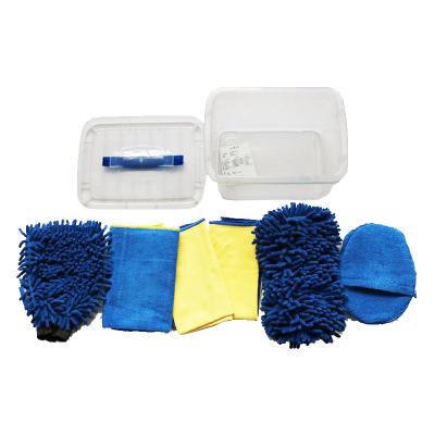 China Eco - Friendly Products Kit Car Wash Cleaning Set With Glove Towel Pad Sponge for sale