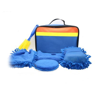 China Eco-friendly Multifunctional Car Accessories Car Cleaning Cleaning Tools Set With Caterpillar Glove for sale