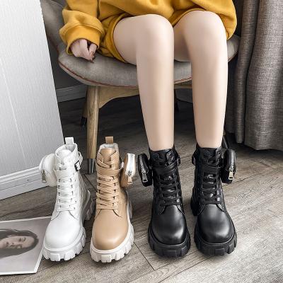 China DesignerLight Fashion Breathable Waterproof Custom Made Breathable Walk Chunky Chelsea Boots Unique Pocket Ankle Boots Buckle Strap Chunky Weight Slowly for sale