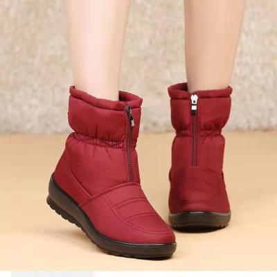 China 2021 Trend Sale Fashion Pure Cold Color Warm Protective Gear Soft Outdoor Activities Clothing Down Feather Outdoor Shoes Red Snow Boots for sale