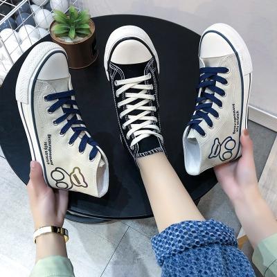 China Around New Arrival 2022 Trending Custom Print For Custom White Casual Skateboarding Shoes Classic Women Shoes Beautiful High Top Sneakers for sale