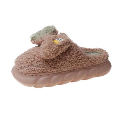 China CUSHIONING Good Quality Furry Slide Sandal Fashion Decoration Women Outdoor Soft Flat Fluffy Slippersterry Fabric Rabbit Fur Slippers for sale