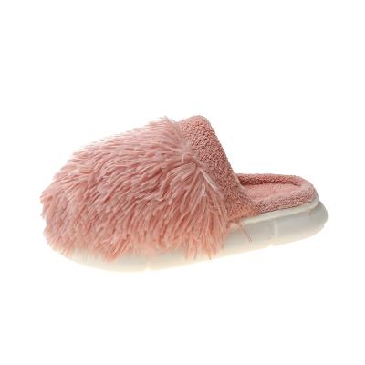 China CUSHIONING Recommend Wholesale Fashion Trend Fluffy Furry Women's Bedroom Slippers Anti-slippery Slips Indoor Slipper for sale