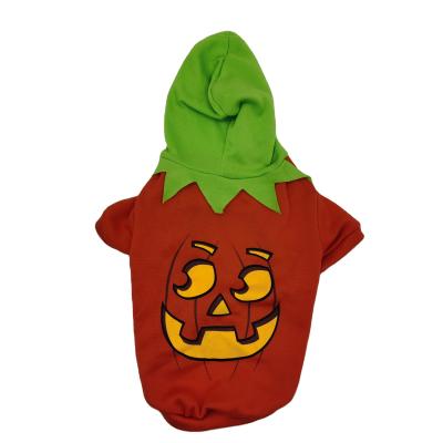 China Sustainable Pumpkin Design Custom Halloween Pet Clothes Sets Dog Hoodies for sale